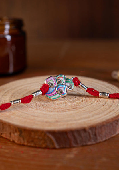 Designer Rakhi - Rope - Flower - WBG1887-8