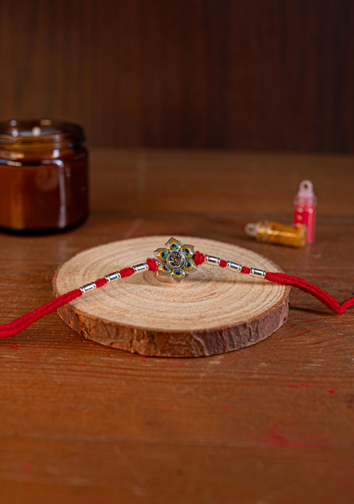 Designer Rakhi - Rope - Flower - WBG1887-9