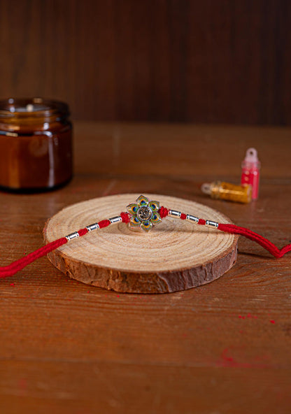 Designer Rakhi - Rope - Flower - WBG1887-9
