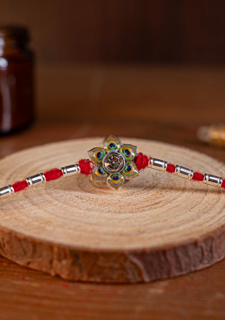 Designer Rakhi - Rope - Flower - WBG1887-9