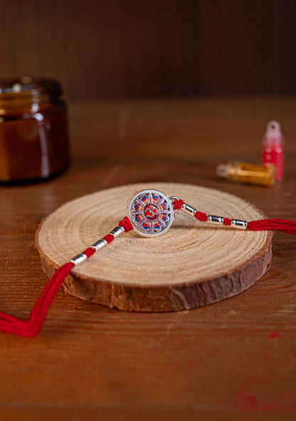 Designer Rakhi - Rope - Om Swastik - WBG1887-10