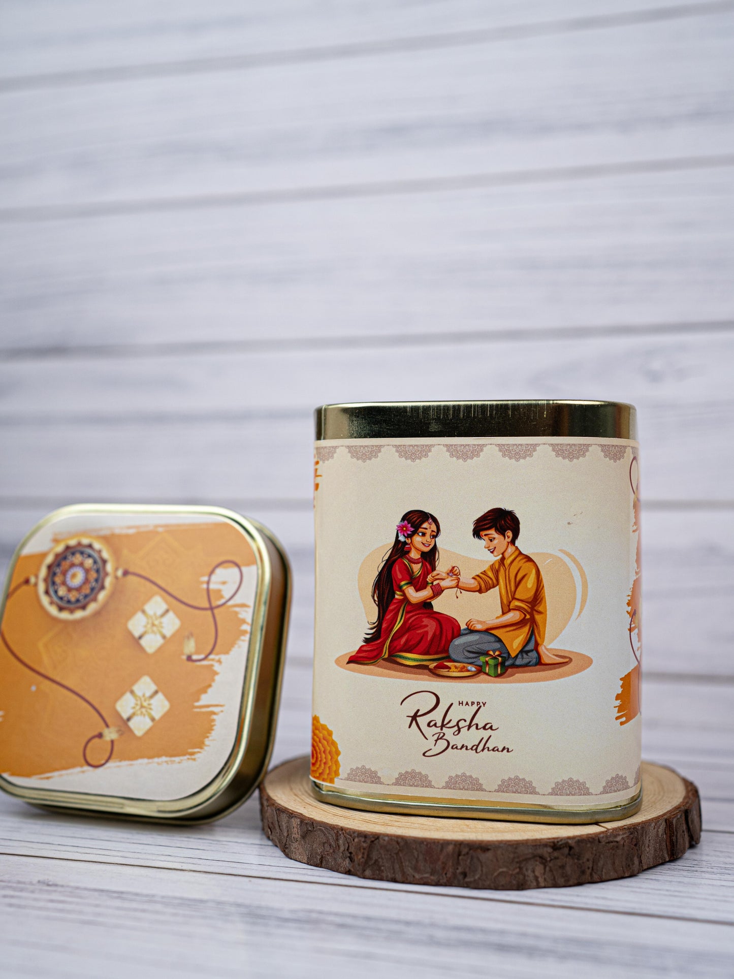 Printed Tin box - Raksha Bandhan Design - WBG1890