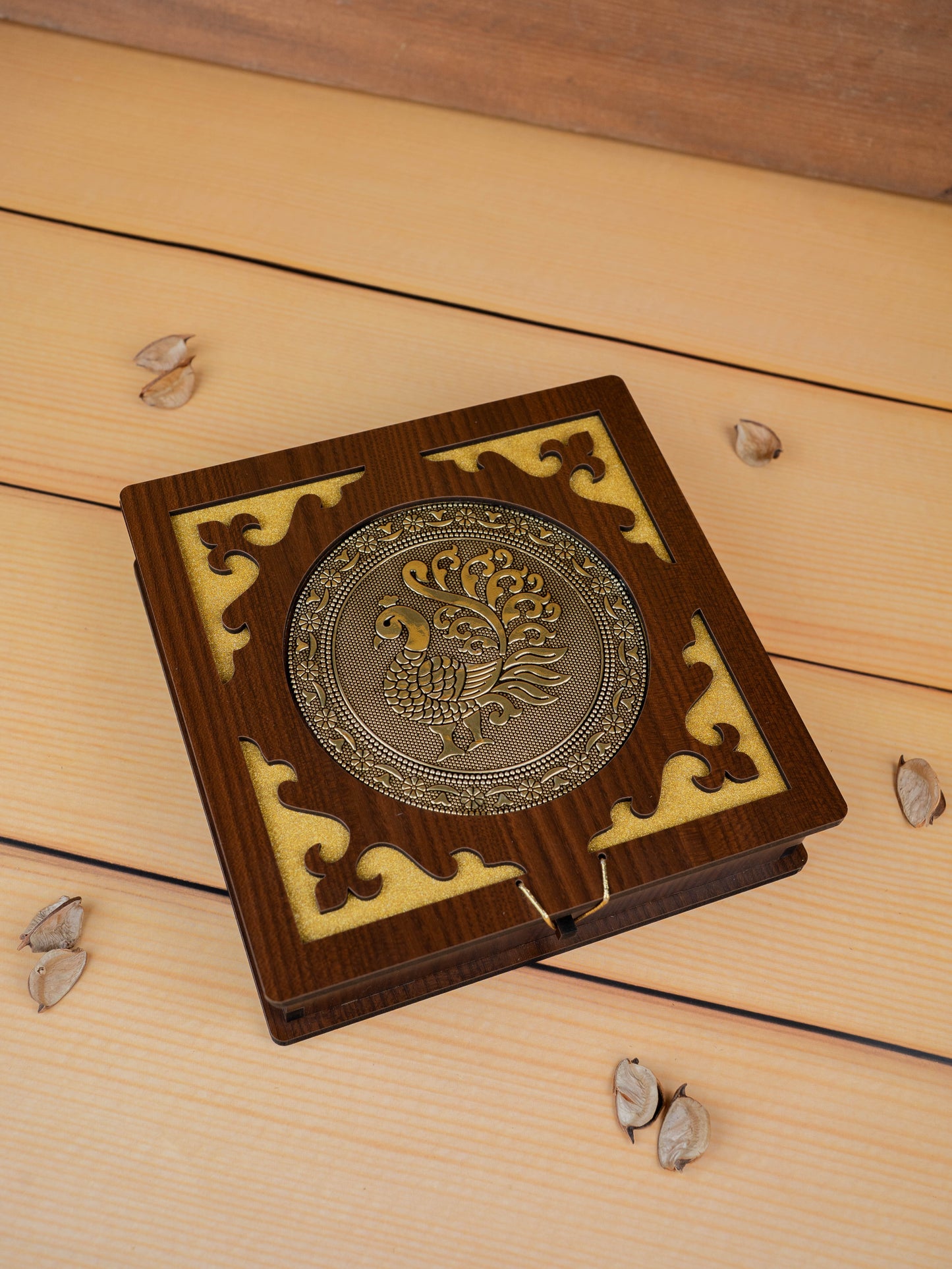 Brown Dry Fruit Box - Annapakshi Design - 8x8 inch - WBG1892-2