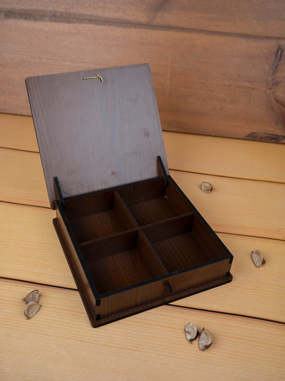 Brown Dry Fruit Box - Annapakshi Design - 8x8 inch - WBG1892-2