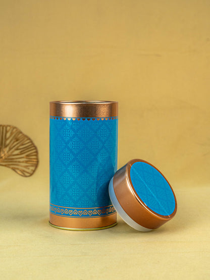 Floral Printed Tin Jar - WBG1901