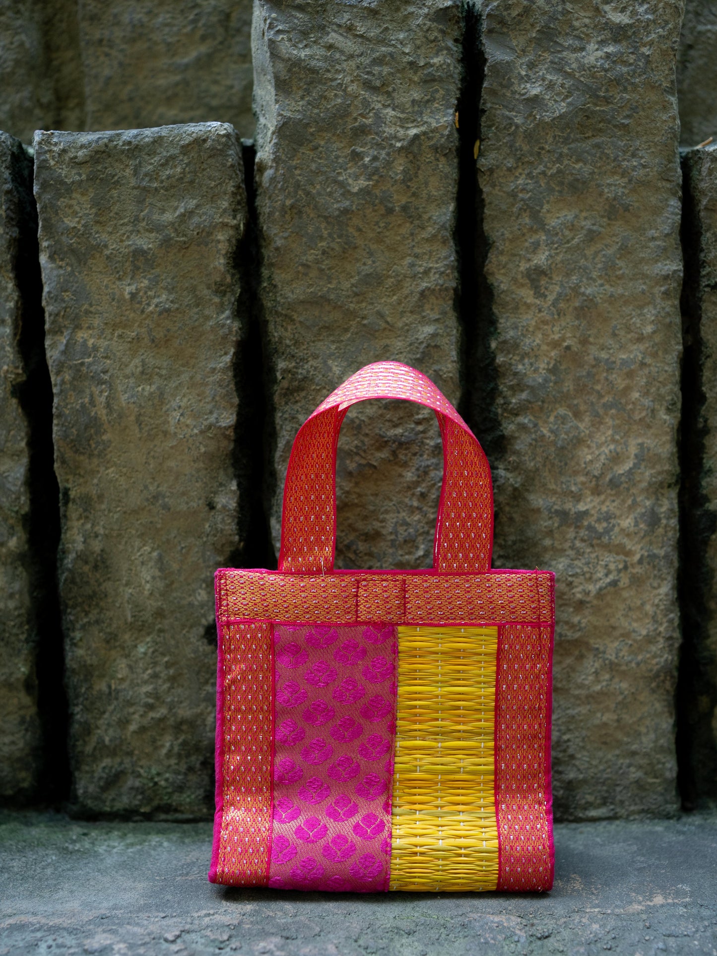 Half and Half Korai Handbag - 6X6 inch - WBG1902