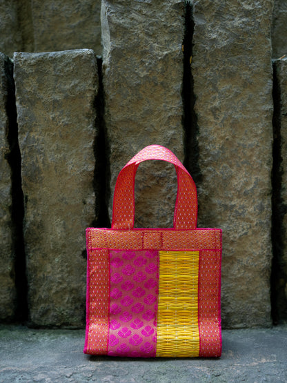Half and Half Korai Handbag - 6X6 inch - WBG1902