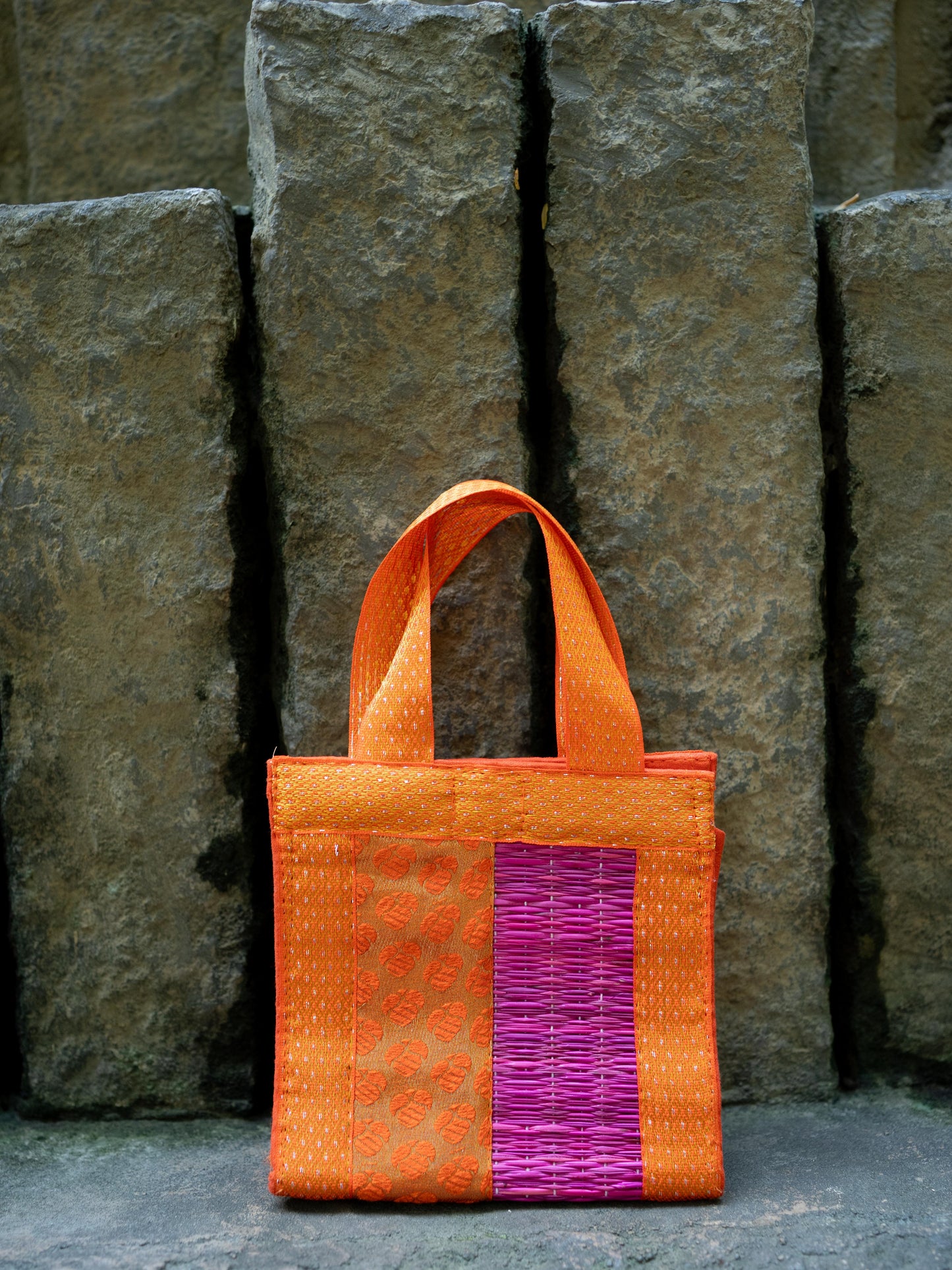 Half and Half Korai Handbag - 6X6 inch - WBG1902