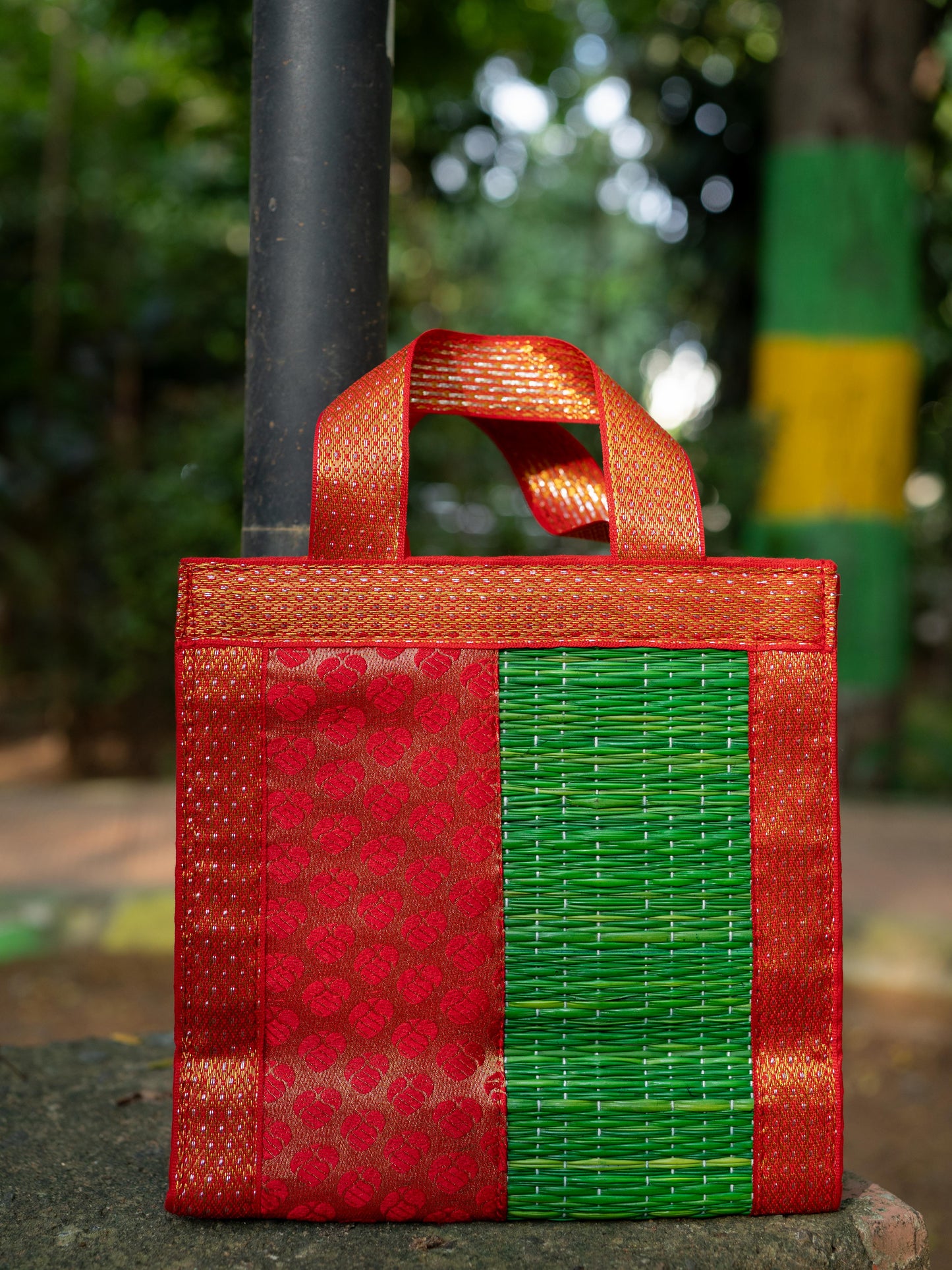 Half and Half Korai Handbag - 8X8 inch - WBG1903