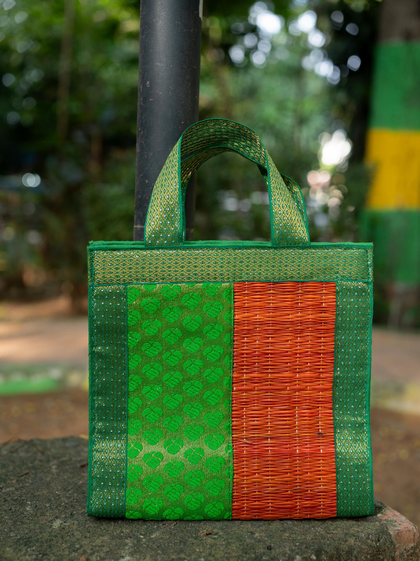 Half and Half Korai Handbag - 8X8 inch - WBG1903