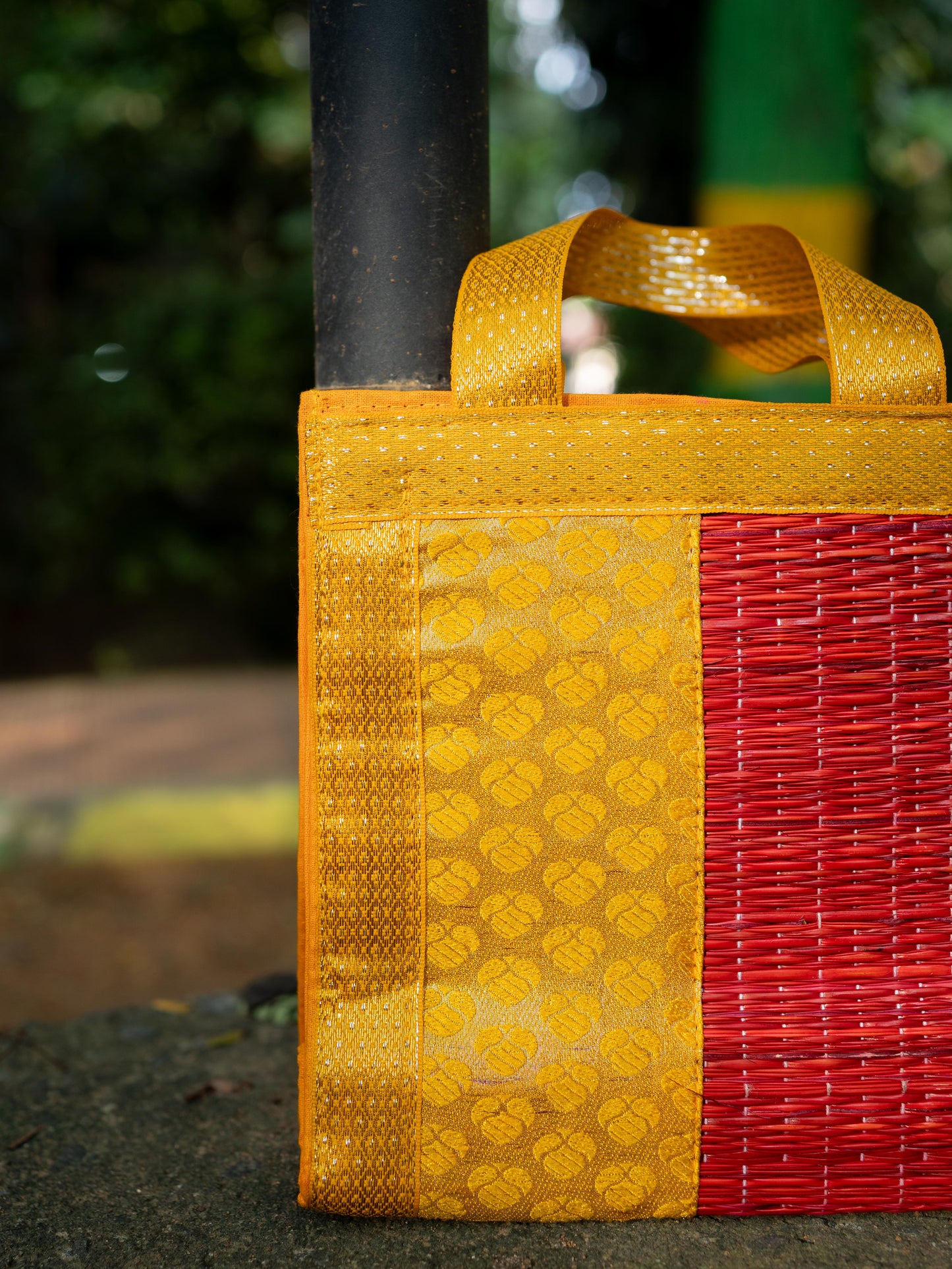 Half and Half Korai Handbag - 8X8 inch - WBG1903