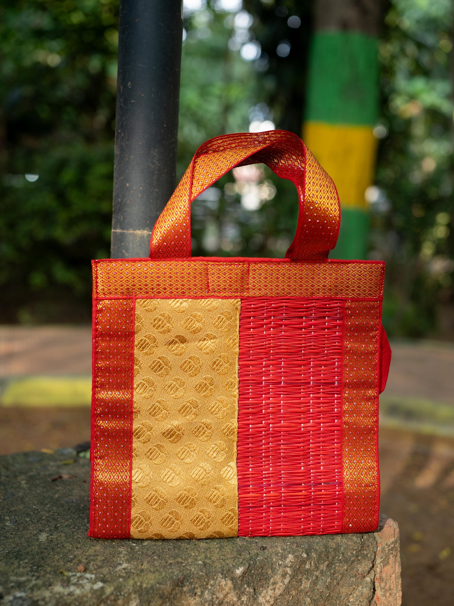 Half and Half Korai Handbag - 8X8 inch - WBG1903