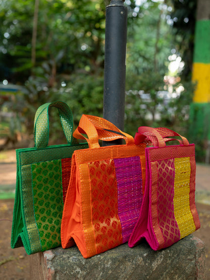 Half and Half Korai Handbag - 8X8 inch - WBG1903