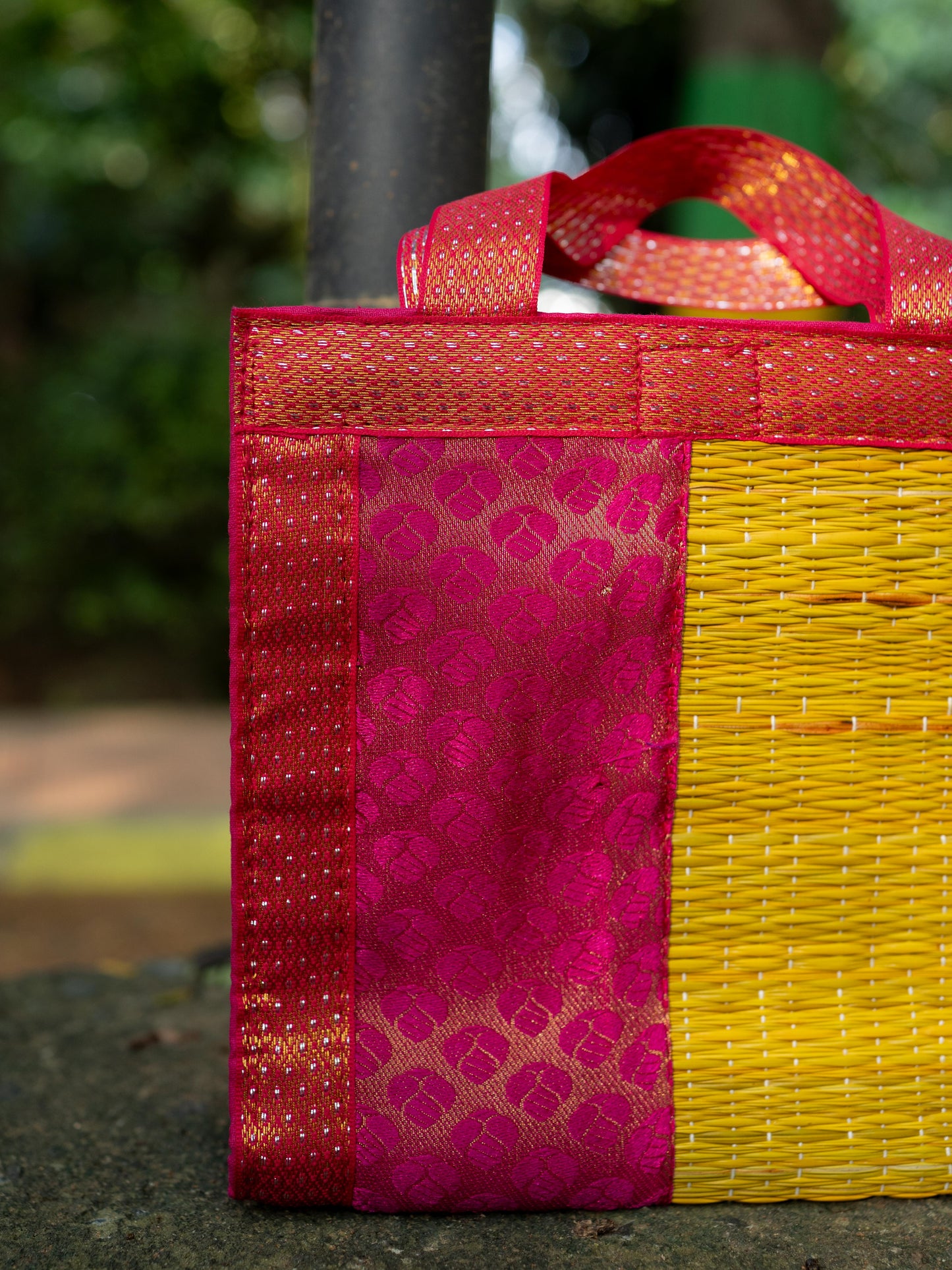 Half and Half Korai Handbag - 8X8 inch - WBG1903