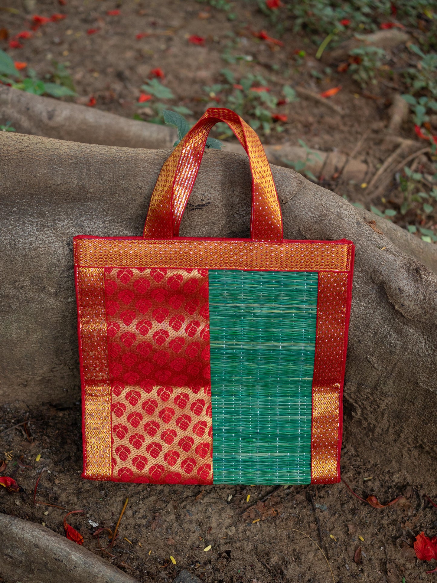 Half and Half Korai Handbag - 10x10 inch - WBG1905