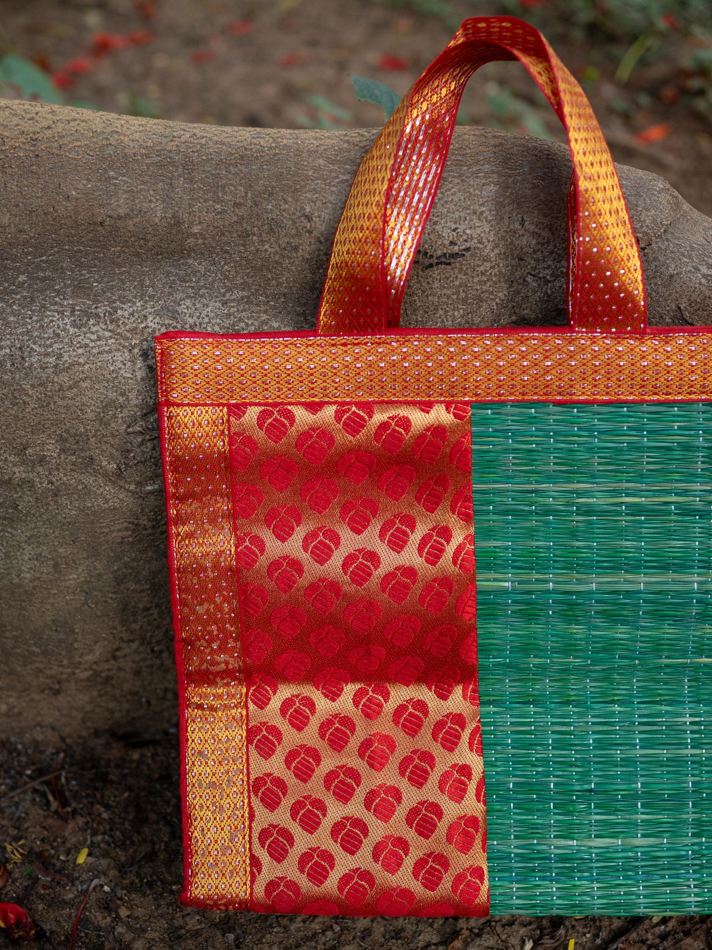 Half and Half Korai Handbag - 10x10 inch - WBG1905