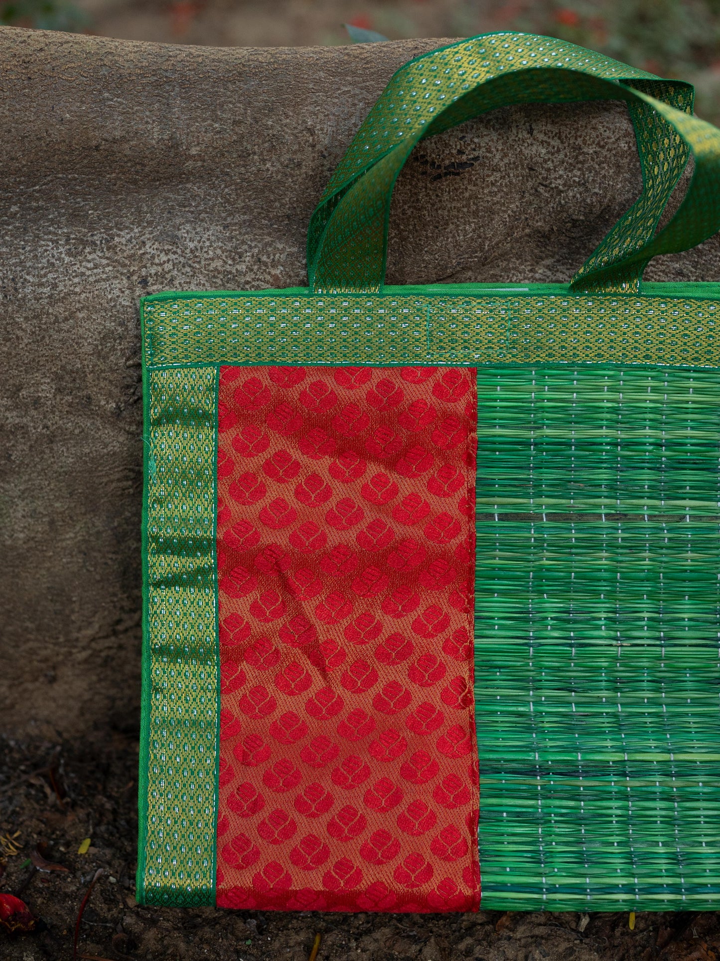 Half and Half Korai Handbag - 10x10 inch - WBG1905