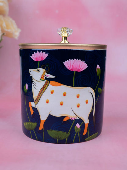Metal Pichwai Dry Fruit Jar - WBG1909