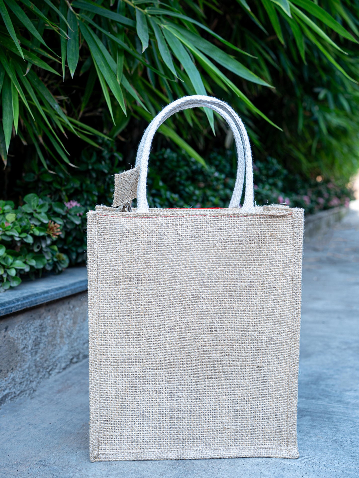 Raw Silk Jute Bag - 12x10 inch - WBG1914