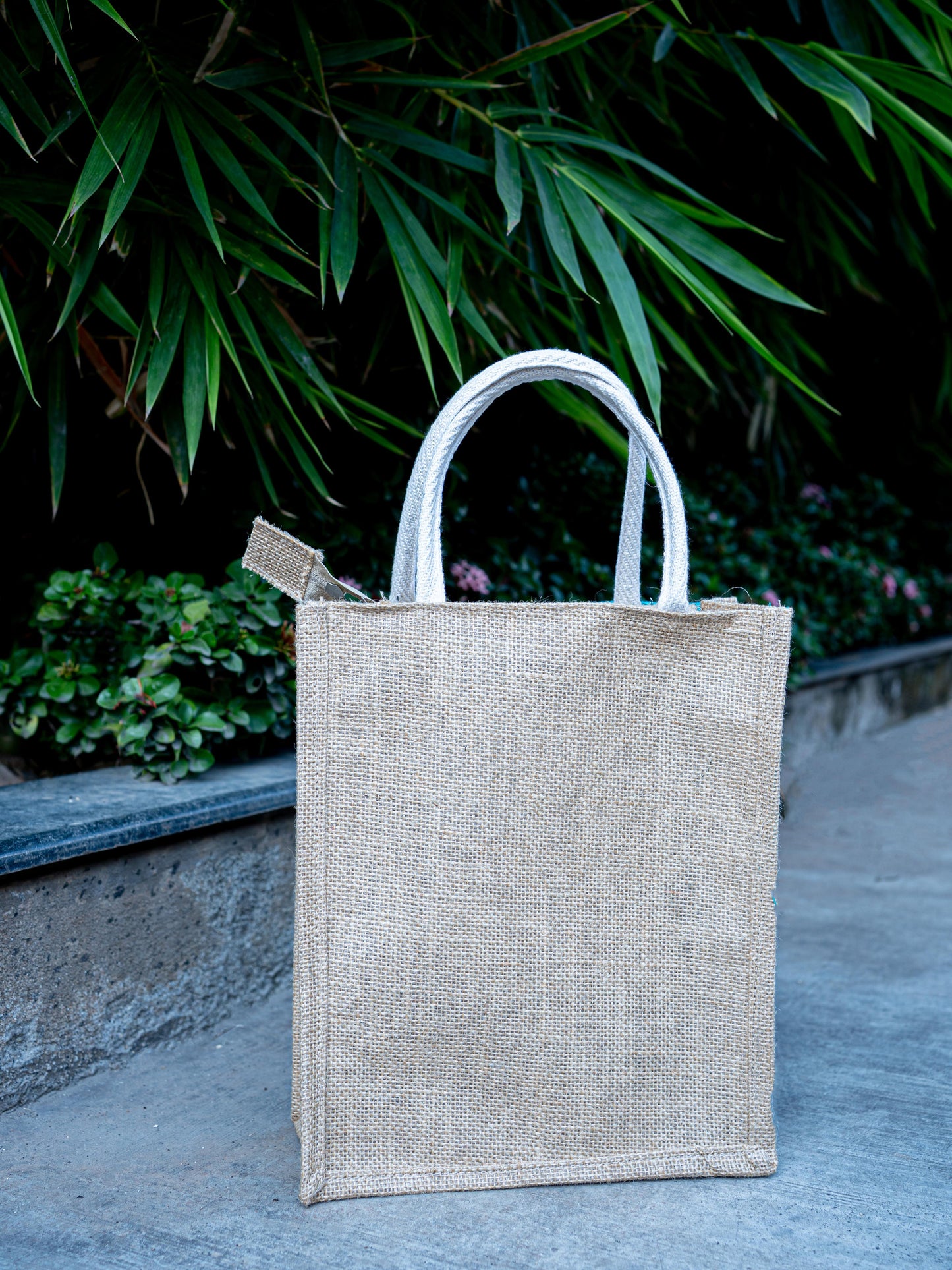 Raw Silk Jute Bag - 12x10 inch - WBG1914