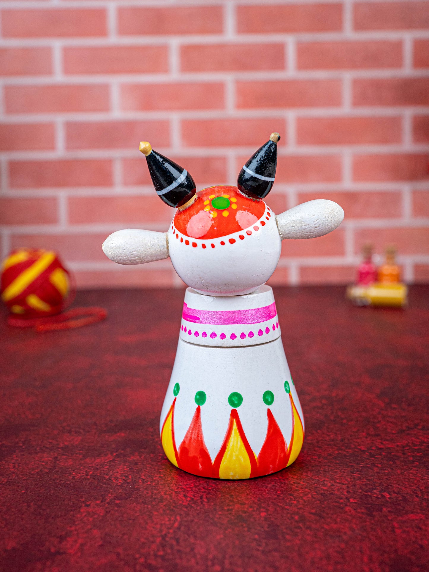Kondapalli - Nandi Kumkum Box - 4 inch - WBG1926
