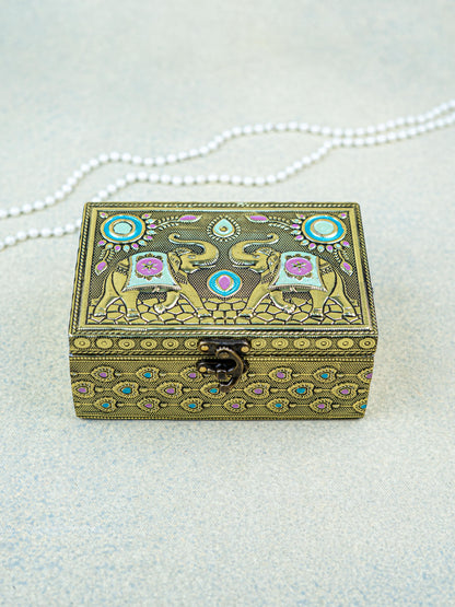 Jewel Box with Elephant Design - 6x4 inch - WBG1927