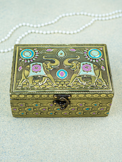 Jewel Box with Elephant Design - 6x4 inch - WBG1927