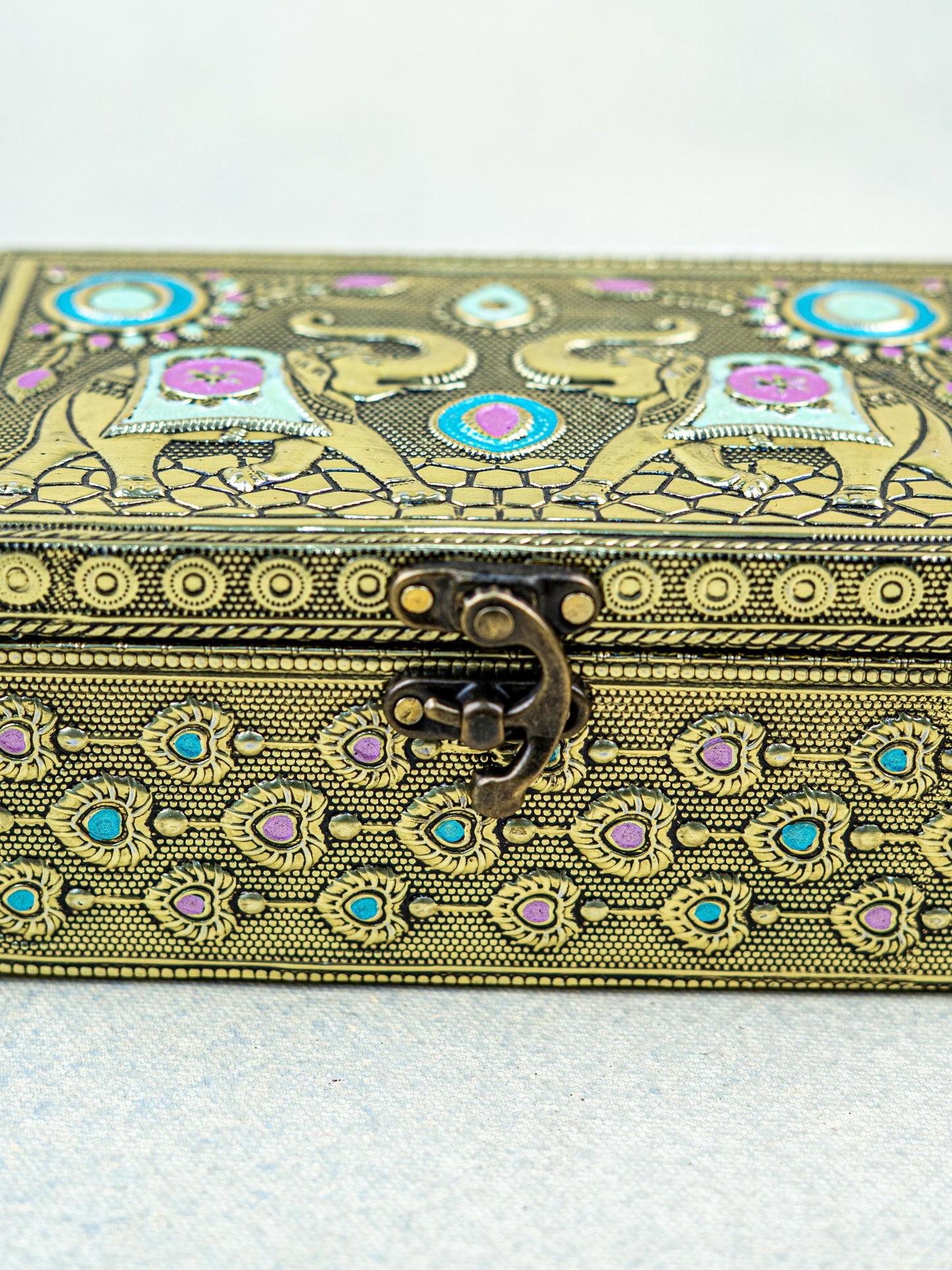 Jewel Box with Elephant Design - 6x4 inch - WBG1927