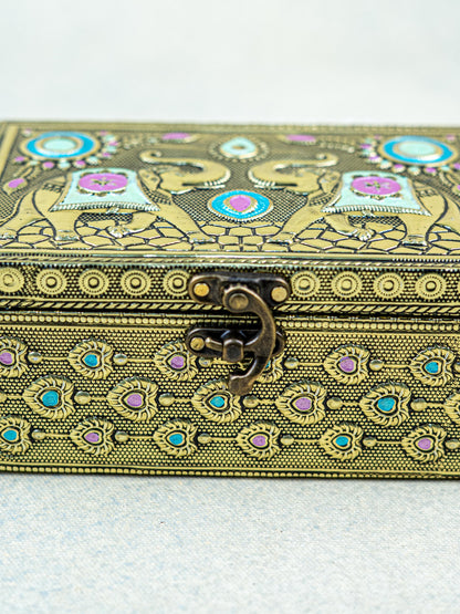 Jewel Box with Elephant Design - 6x4 inch - WBG1927