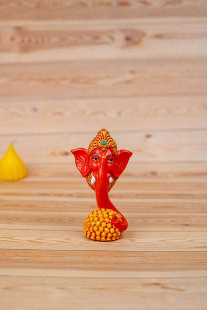 Polystone Laddu Ganesha Idol - 3 inch - WBG1929
