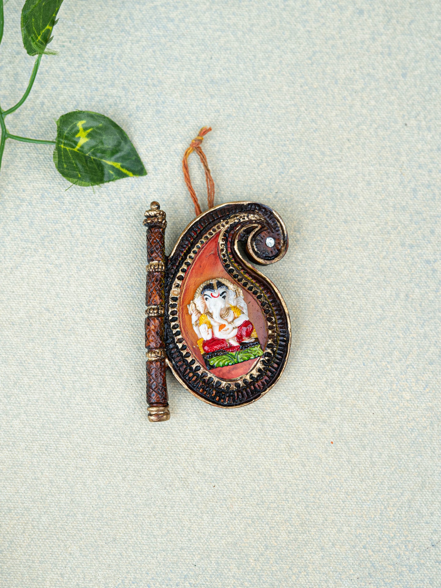 Polystone Ganesha Wall Hanging - 3 inch - WBG1930