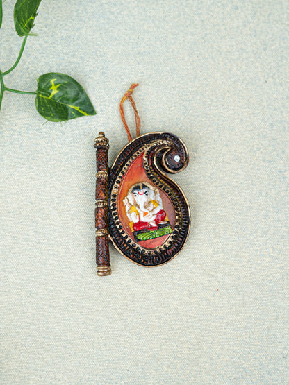 Polystone Ganesha Wall Hanging - 3 inch - WBG1930