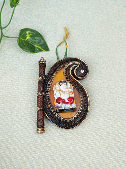 Polystone Ganesha Wall Hanging - 3 inch - WBG1930
