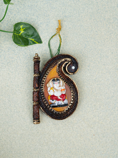 Polystone Ganesha Wall Hanging - 3 inch - WBG1930