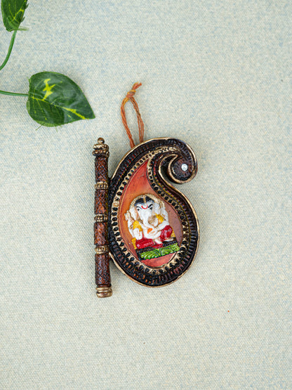 Polystone Ganesha Wall Hanging - 3 inch - WBG1930