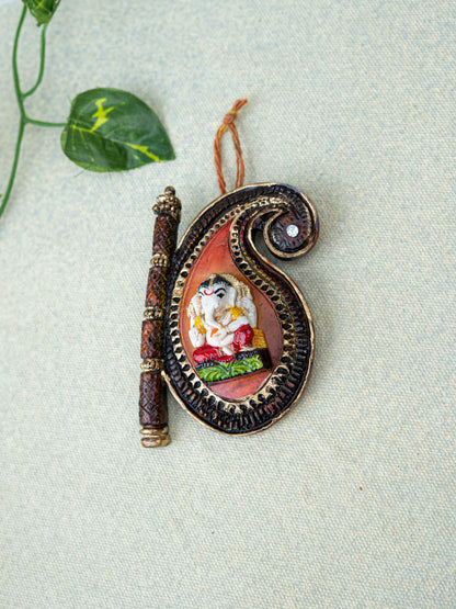 Polystone Ganesha Wall Hanging - 3 inch - WBG1930