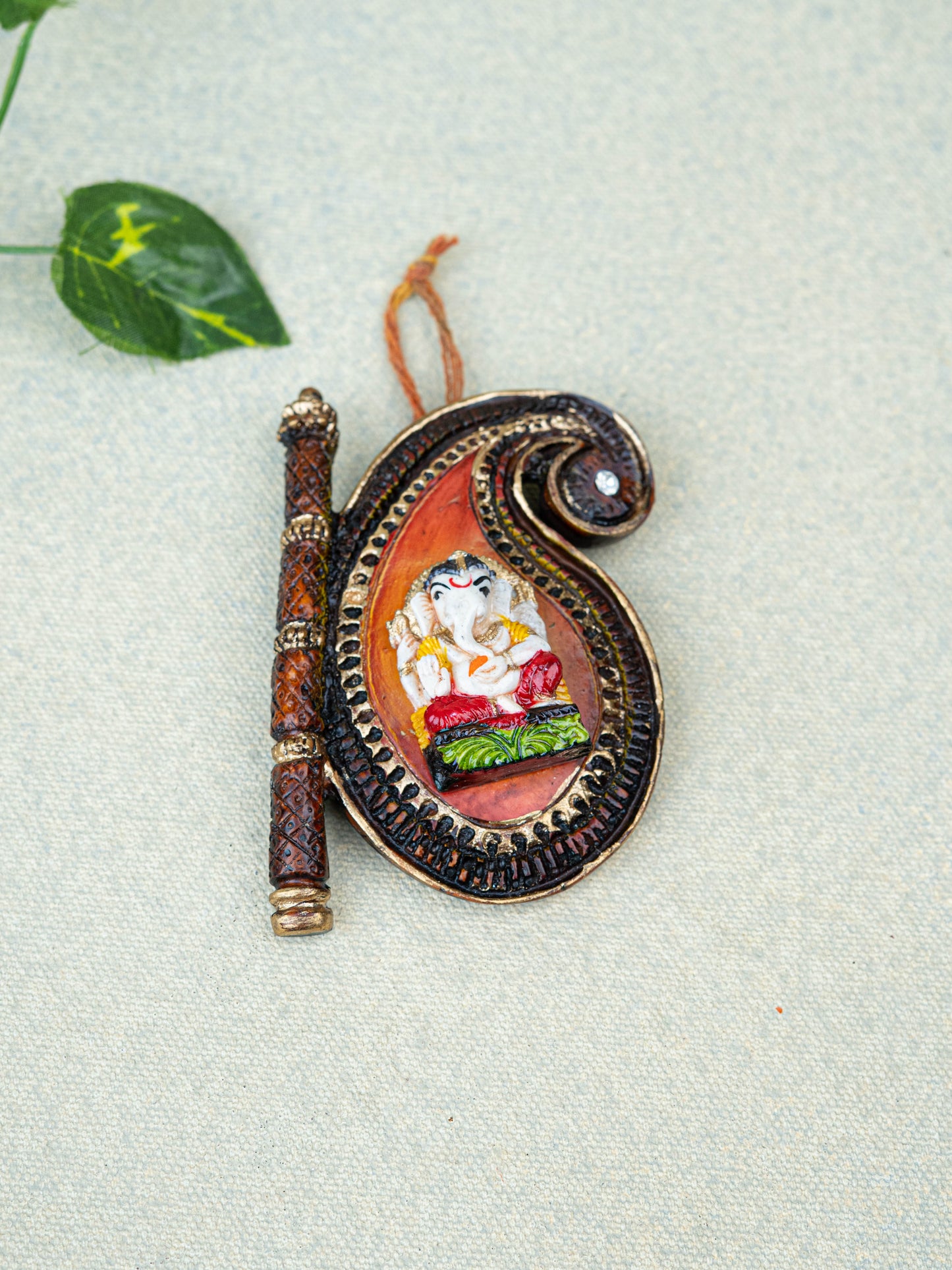 Polystone Ganesha Wall Hanging - 3 inch - WBG1930