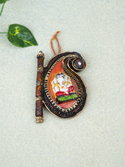 Polystone Ganesha Wall Hanging - 3 inch - WBG1930