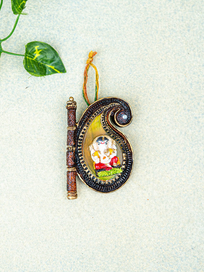 Polystone Ganesha Wall Hanging - 3 inch - WBG1930