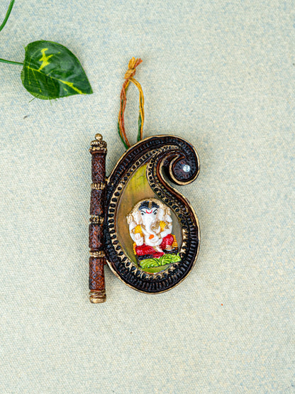 Polystone Ganesha Wall Hanging - 3 inch - WBG1930