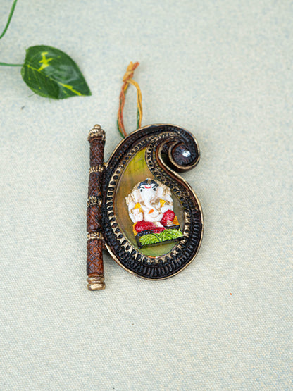 Polystone Ganesha Wall Hanging - 3 inch - WBG1930