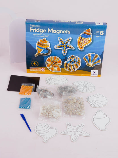 DIY Kit - Fridge Magnet Set with Seashell Design - WBG1937
