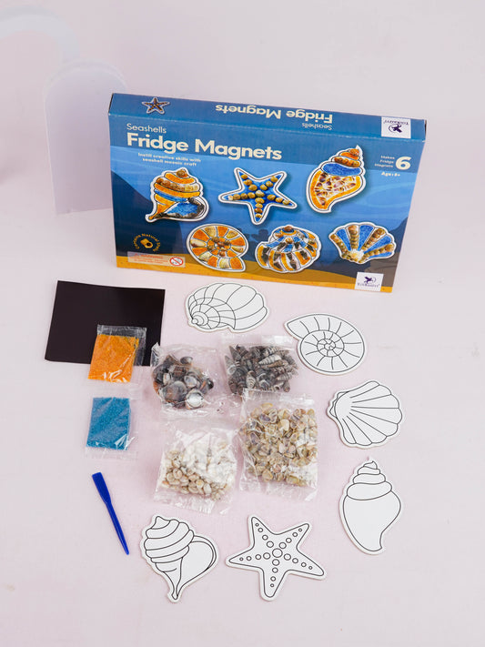 DIY Kit - Fridge Magnet Set with Seashell Design - WBG1937