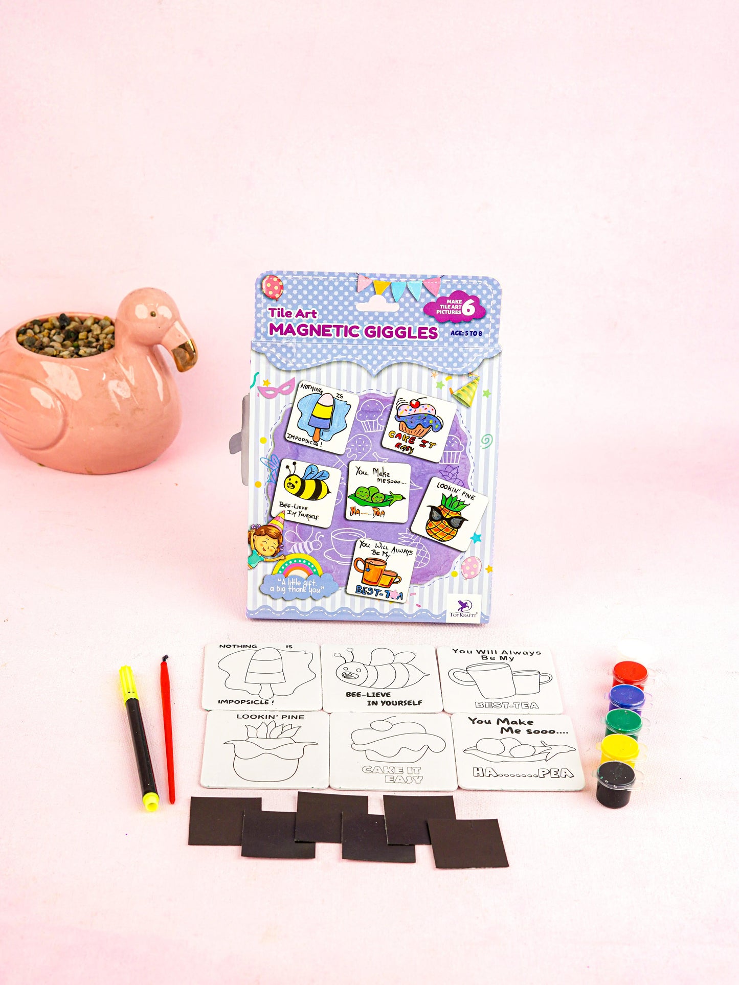 Tile Art DIY Kit - Magnetic Giggles - WBG1942