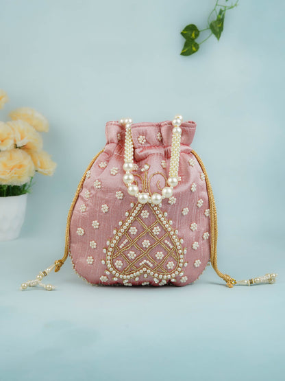 Potli Bag with Beads Work - 9 inch - WBG1950
