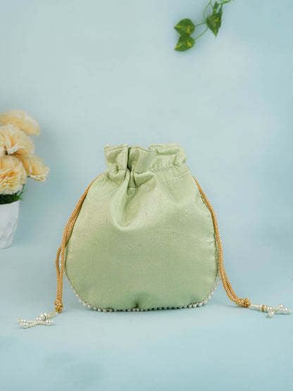 Potli Bag with Beads Work - 9 inch - WBG1950