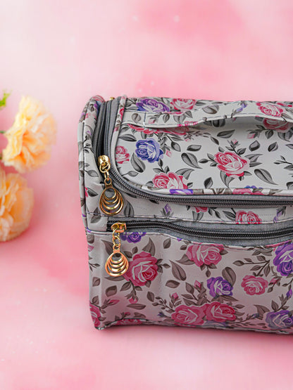 Floral Print Travel Pouch - WBG1954