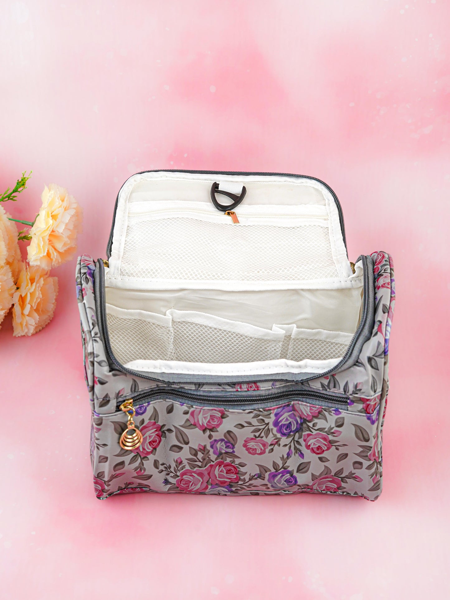 Floral Print Travel Pouch - WBG1954