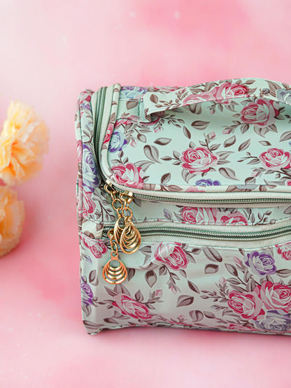 Floral Print Travel Pouch - WBG1954