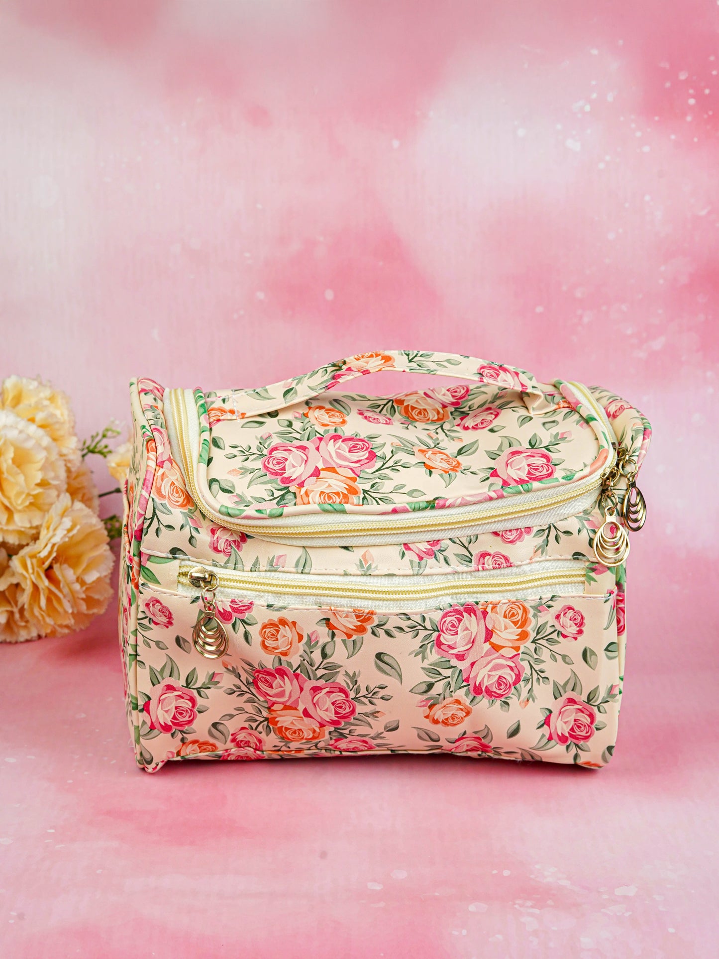 Floral Print Travel Pouch - WBG1954